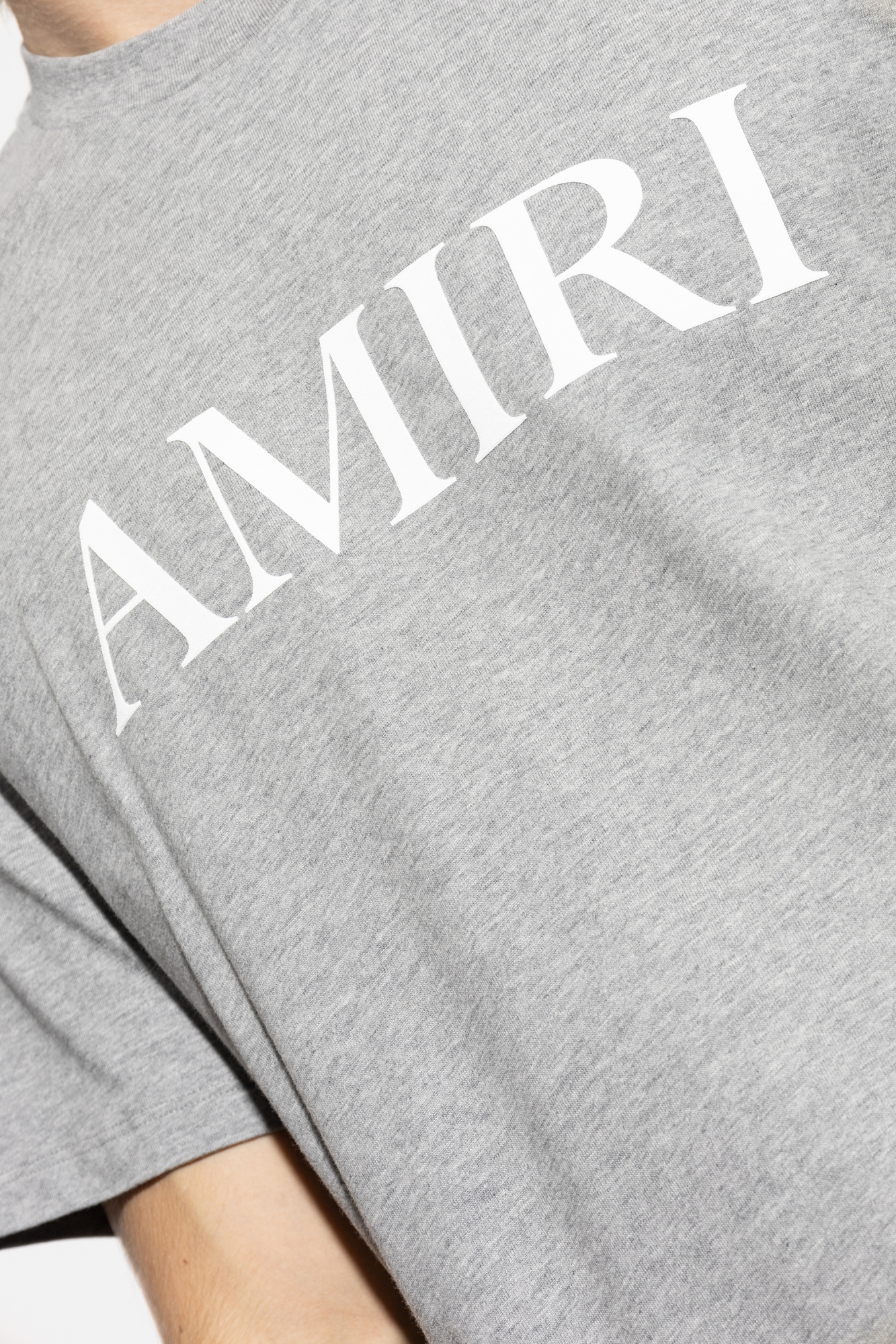Grey T-shirt with logo Amiri - Vitkac AS